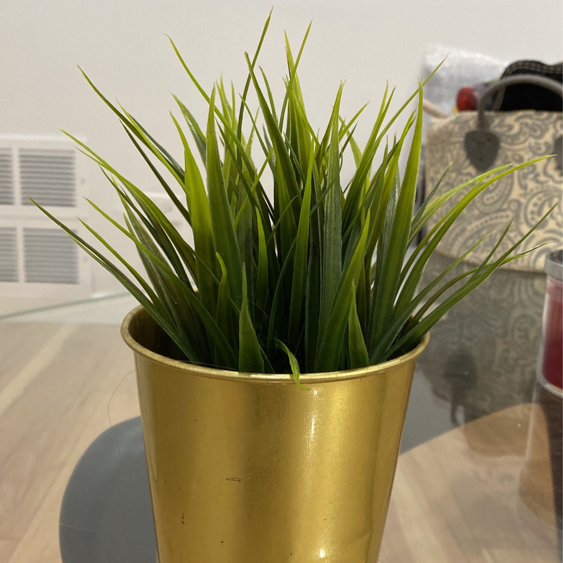 IKEA Fake Plant And Pot Bronze And Green
