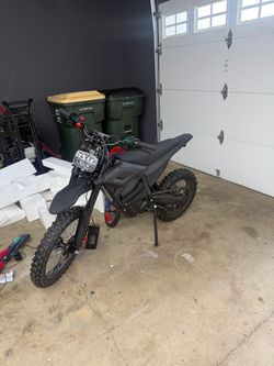 Electric Dirt Bike Black with Red Accents