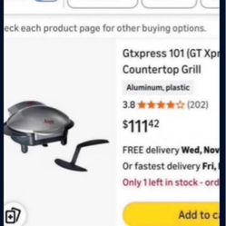 Great Moving Deal Like New GTxpress 101 Countertop Grill