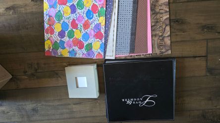 Scrapbook, photo albums, and scrapbook paper