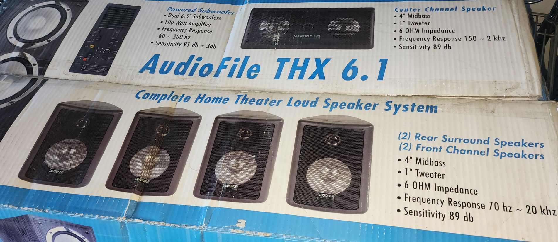 Audiophile THX Home Theater Speakers w/ Speaker Wire and