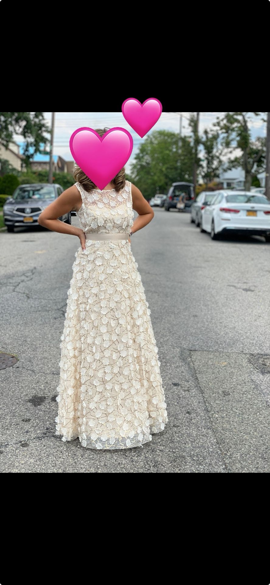 Eliza J Flower a Line Gown