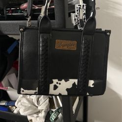 Leather Cow Print Ariat Purse 