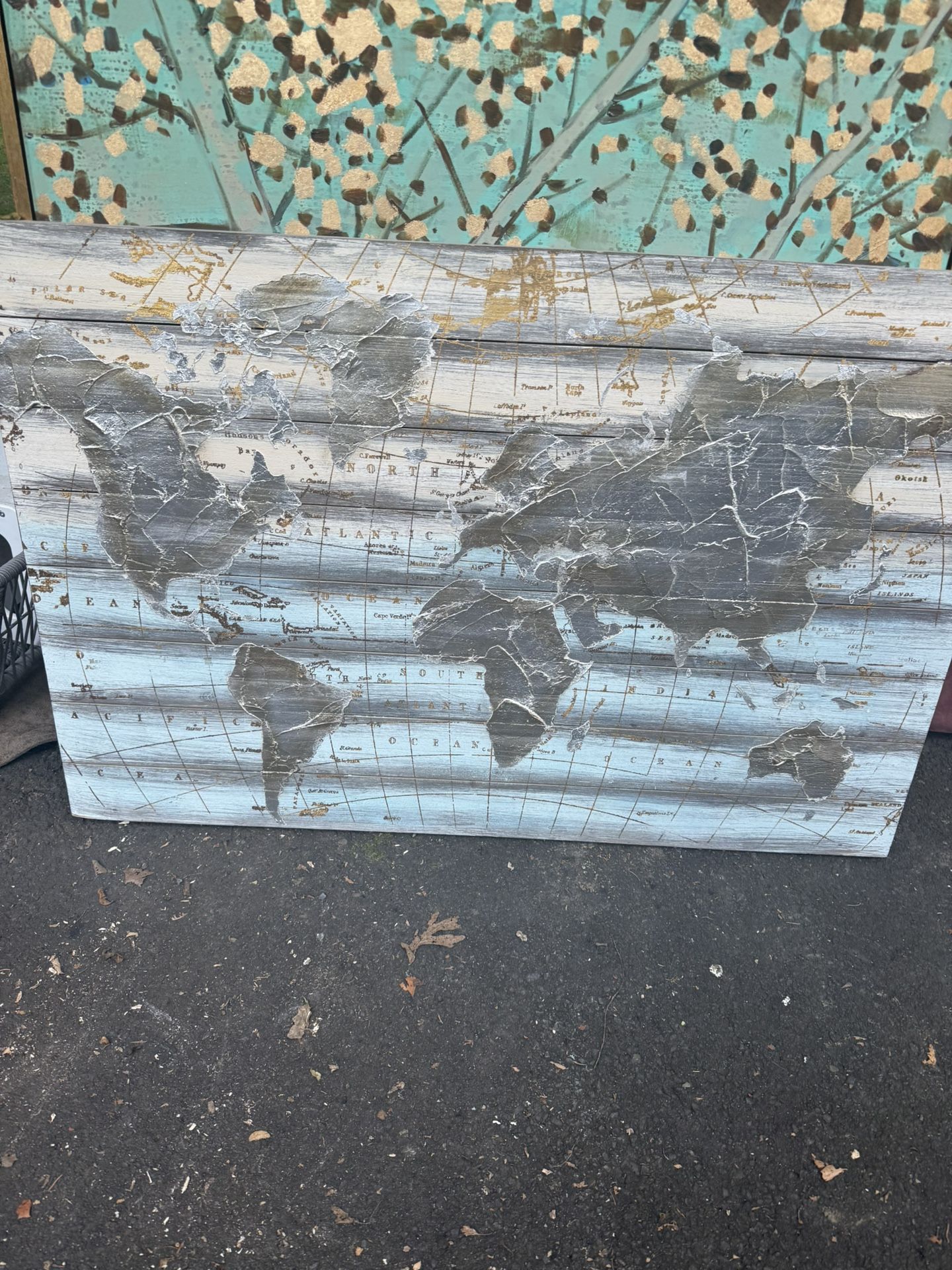 Large Art Work Of World Map