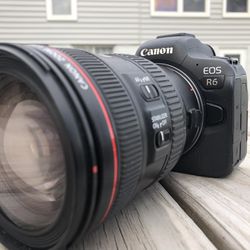 Canon EOS R6 Mirrorless Camera w/ EF 24-70mm f/4L IS USM Lens