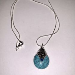 NEW Blue Red Silver Colour Bohemian Boho Ancient Style Aztec Tibetan Necklace !