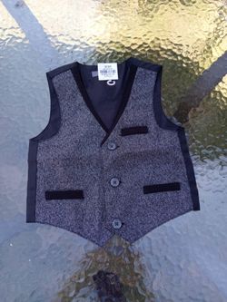 Boy's Gray Suit Vest Size 24 Months