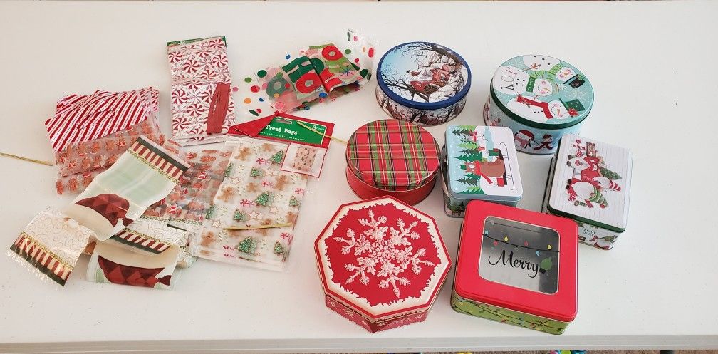 Christmas Gift Bags And Tins 
