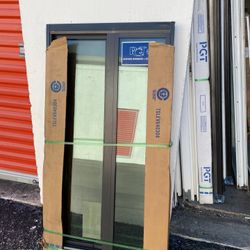 PGT 24x48 IMPACT WINDOW HORIZONTAL BRONZE 