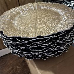 Silver Charger Plates/Wedding