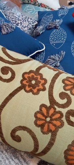 New Assortment Of Indoor Outdoor Throw Pillows High Quality Masterpiece High Grade Material 5/25 Dollar's Each High Quality 