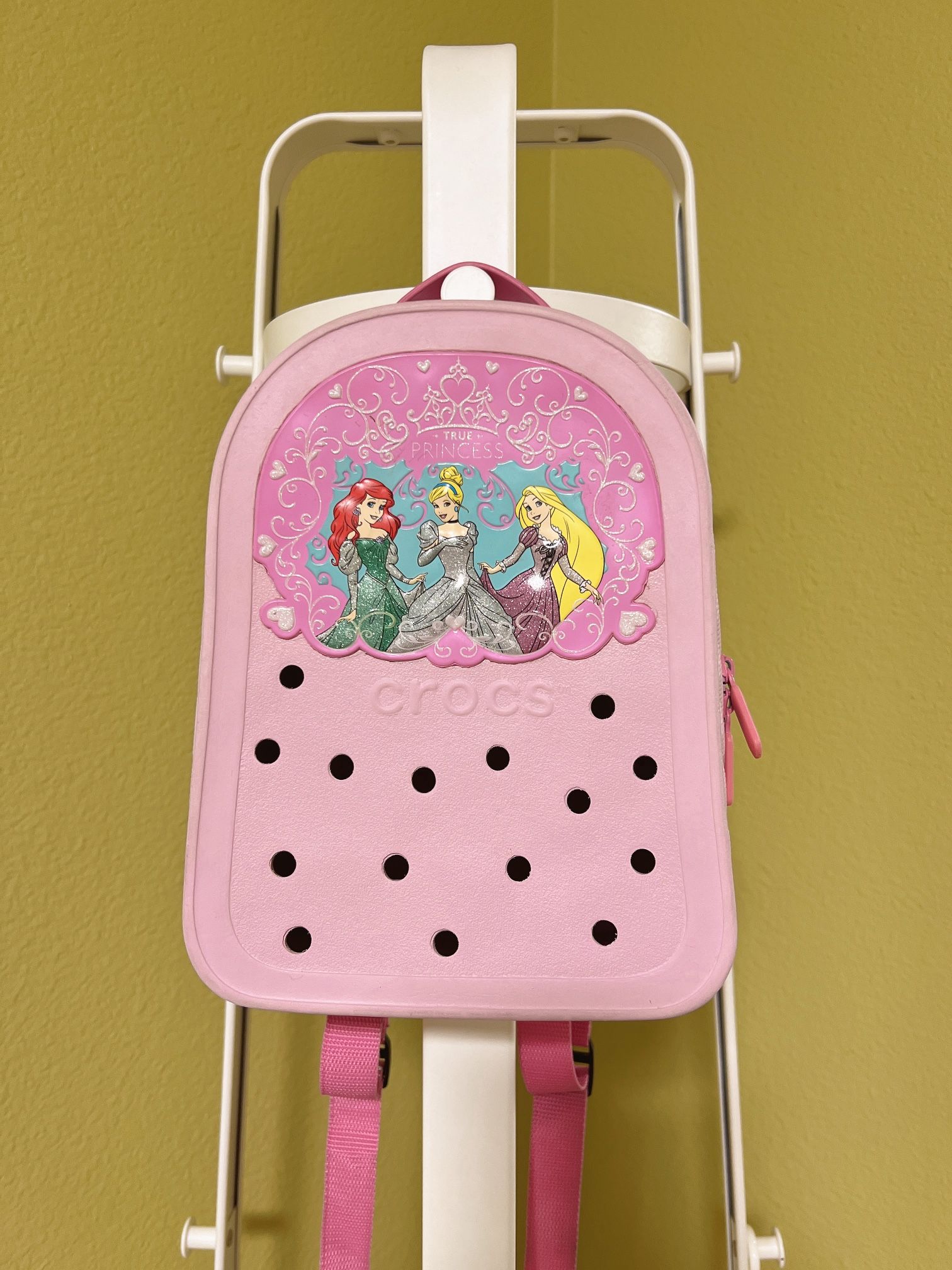 Crocs Kids True Princess Pink Mini Rubber Backpack Zipper Adjustable Straps