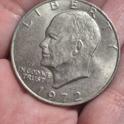1972 Eisenhower dollar coin. 