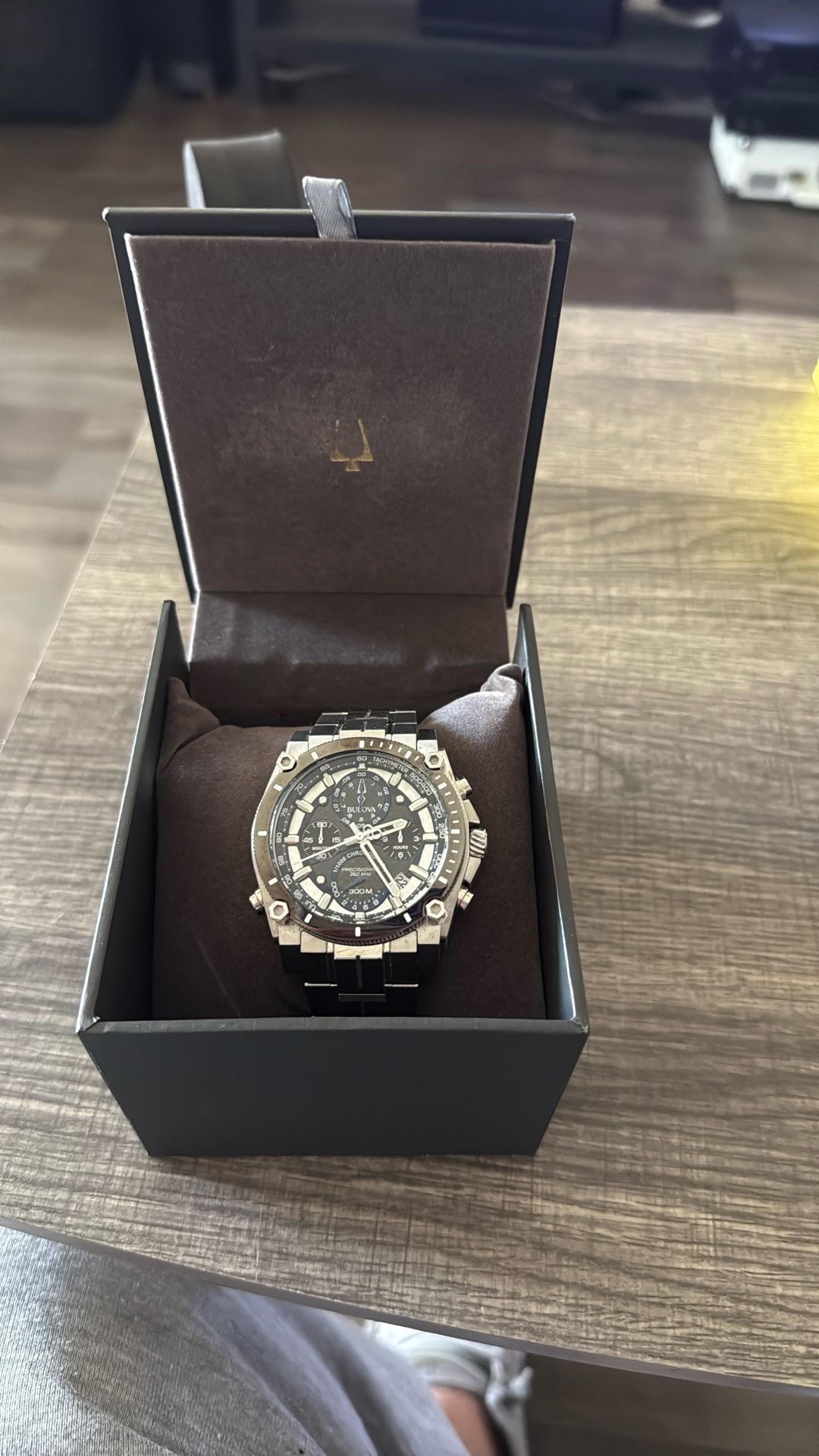 Bulova Precisionist Champlain steel watch 98B316