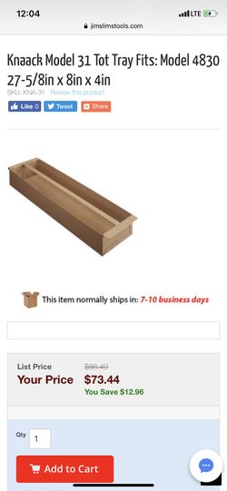 Knaack 4830 tool tray