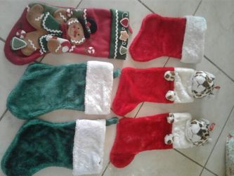 Set of 6 Xmas stockings