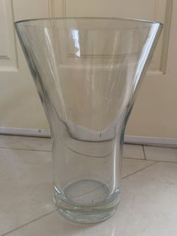 Large Clear Glass Vase