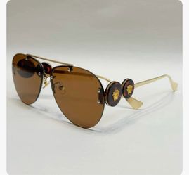 Versace Aviator Sunglasses Gold Medusa