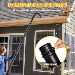 Zipcase Gutter Cleaning Kit - 9.25 ft Safe, with 360° Adjustable Nozzle, Ground-Level Leaf Blower Gutter Attachment Compatible with EGO 530CFM / 580CF