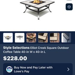 Outdoor Coffee Table/Fire Pit 