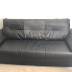 Faux Leather Sofa 