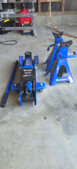 2.5 ton hydrolic jack with 2 jack stands