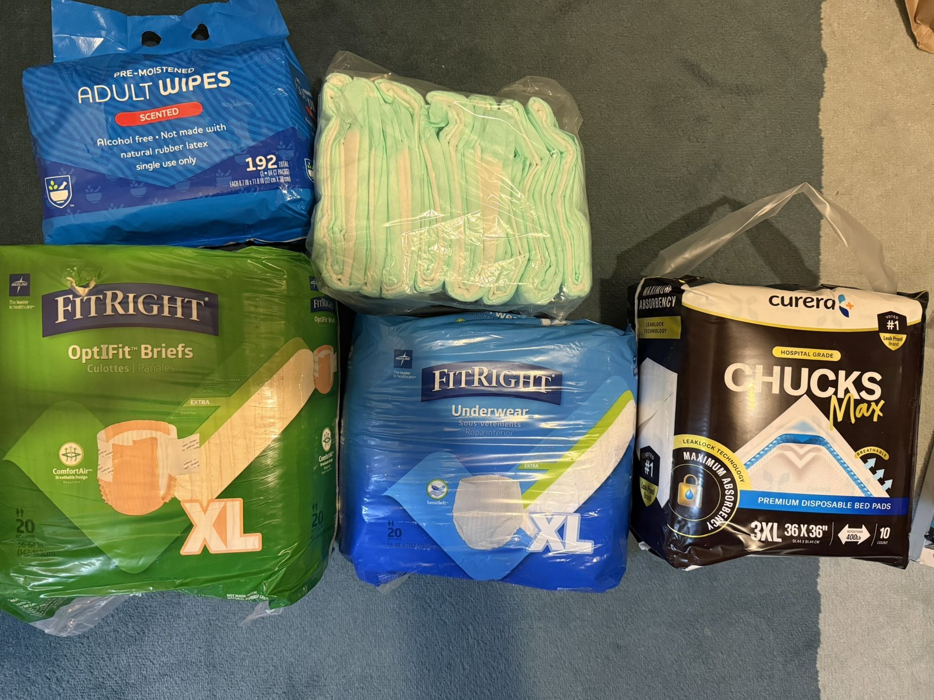 Depends /Chucks / Adult Wipes