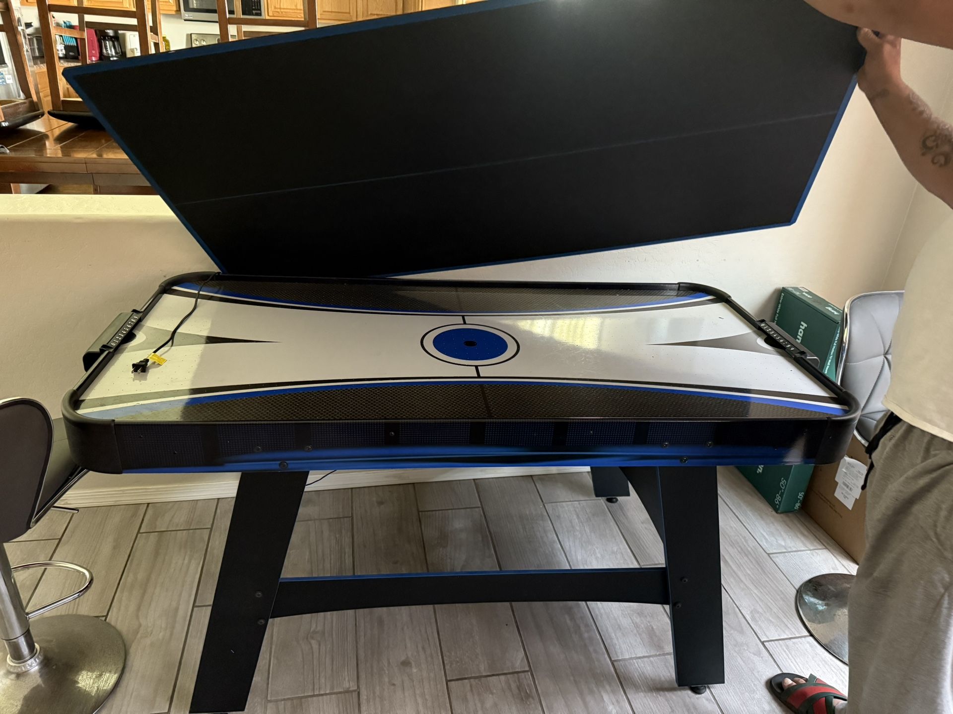 Air hockey Table.