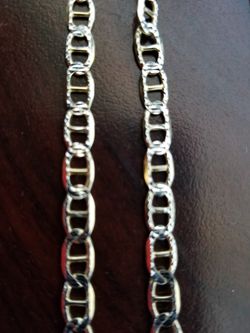 Sterling silver gold plated chain 24"
