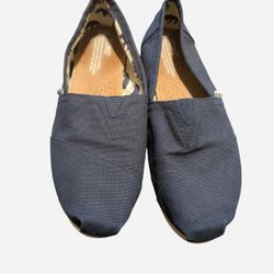 Tom's Navy Blue Classic Slip-ons Women's Size 8.5 Excellent Condition