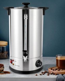 15L Stainless Steel Tea Urn Electric Catering Hot Water Boiler Coffee 1400W