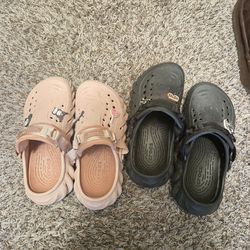Crocs echo Pink size 6w and black 7w
