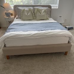 Queen Linen Bed Frame 