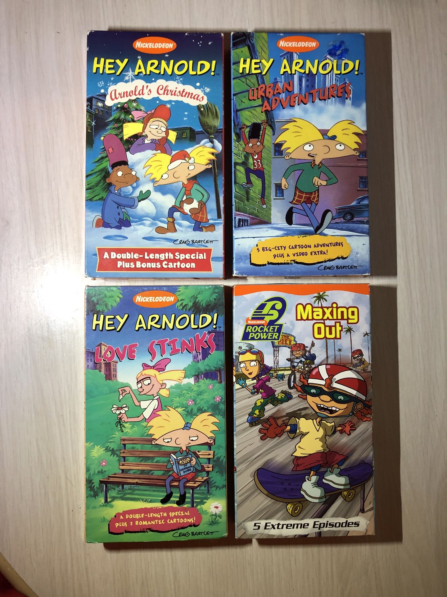 Nickelodeon Hey Arnold Rocket Power VHS Tapes EXTREMELY RARE! Hard to find Nickelodeon Tapes