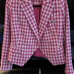 Beautiful brand new jacket pink color size 2 Saco  color rosa combinado Con  blanco nuevo talle 2