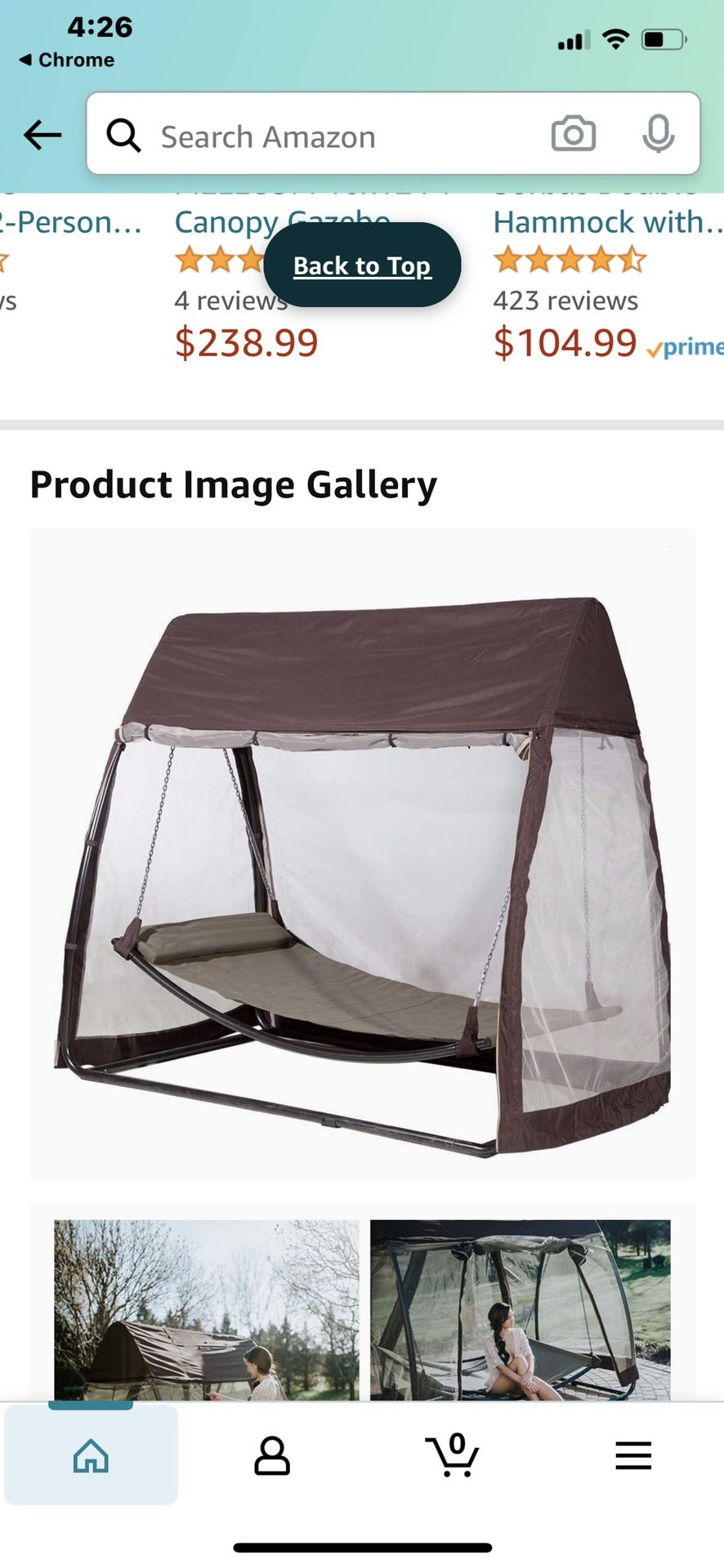 New Enclosed Hammock Great For Back Yard