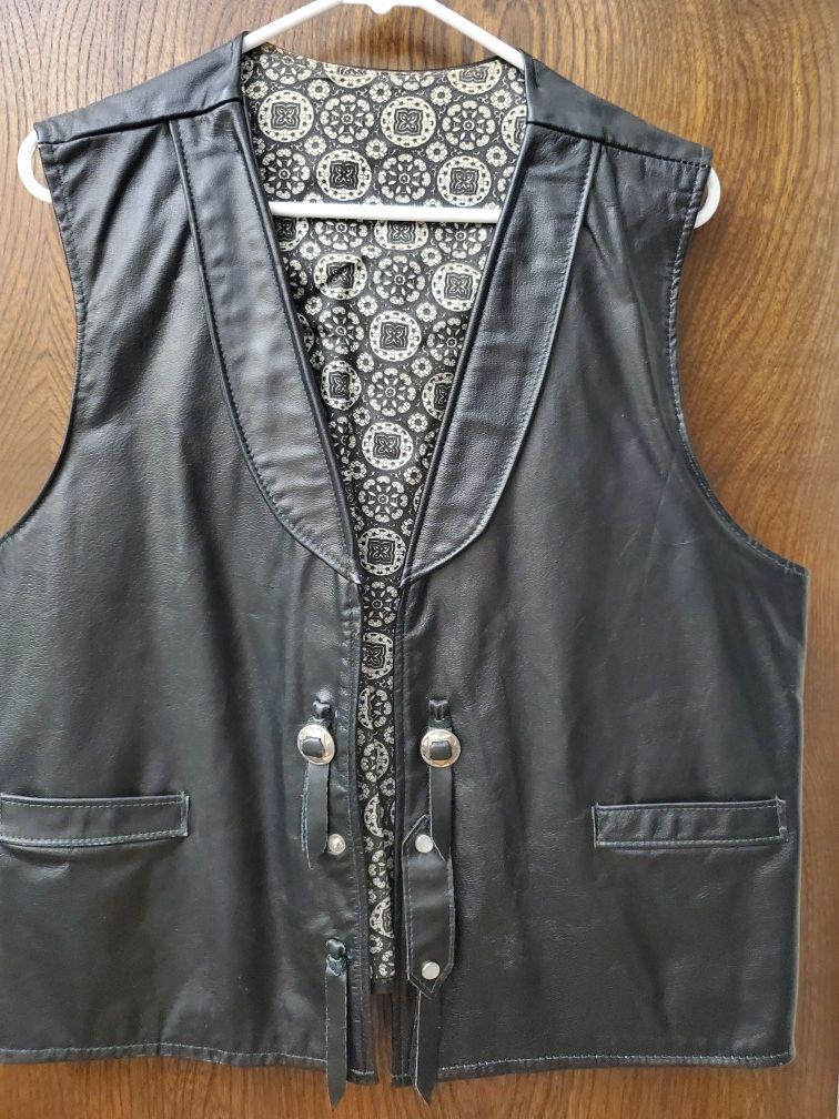 MotorCycle Leather Vest
