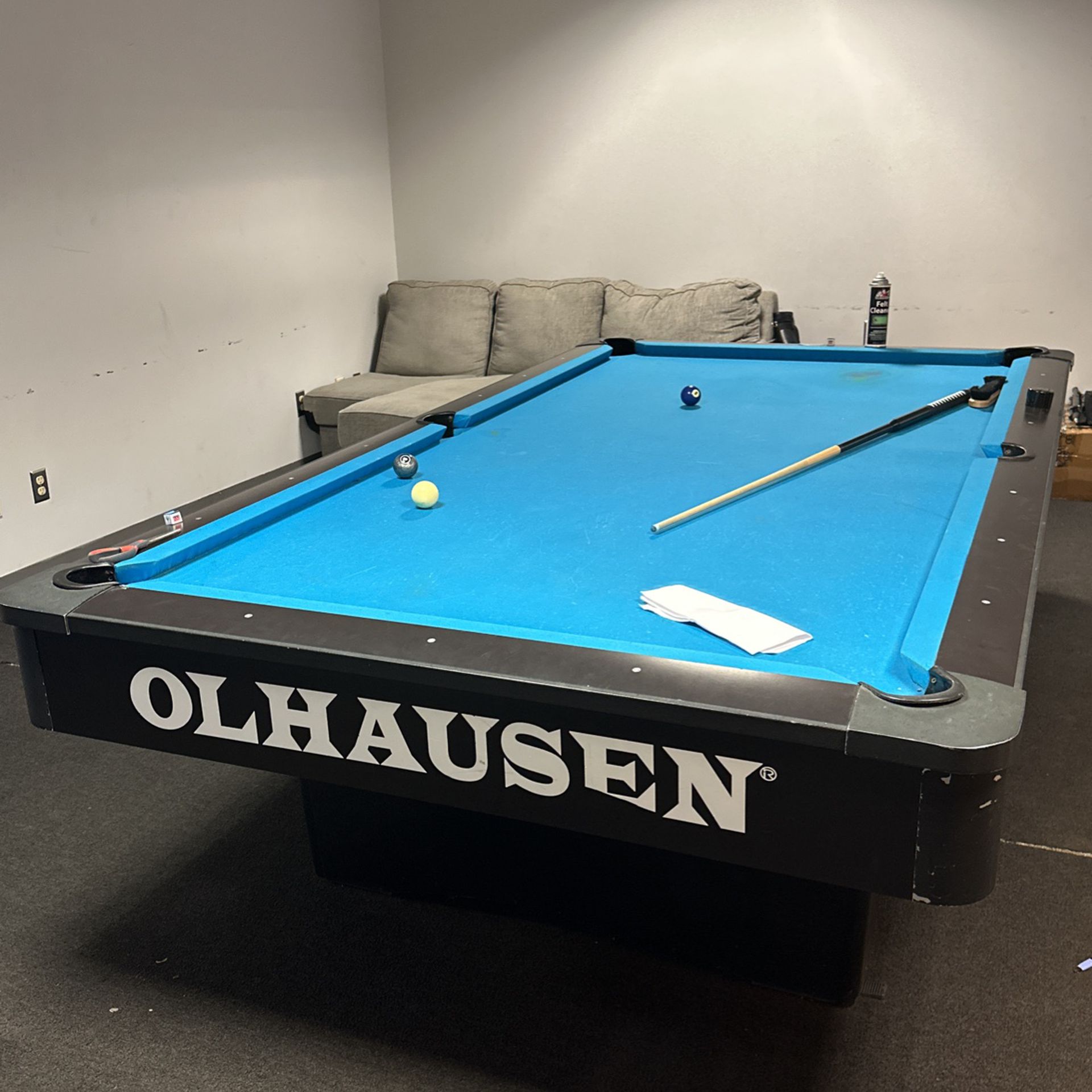 OLHAUSEN 9’ Pool Table MUST PICK UP