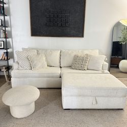 White Couch ( Delivery Available ) 