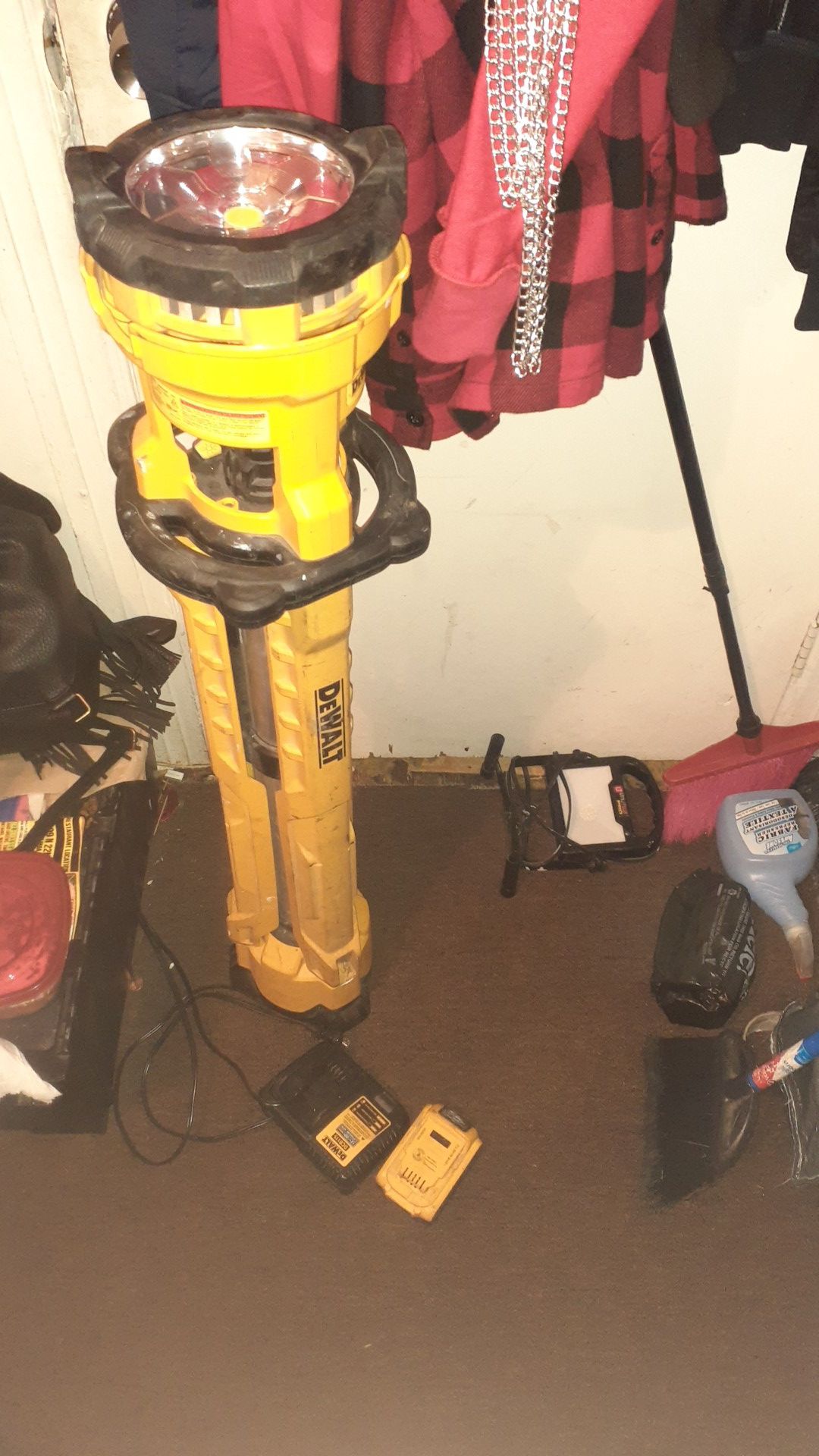 Dewalt light with extra battery and tool case