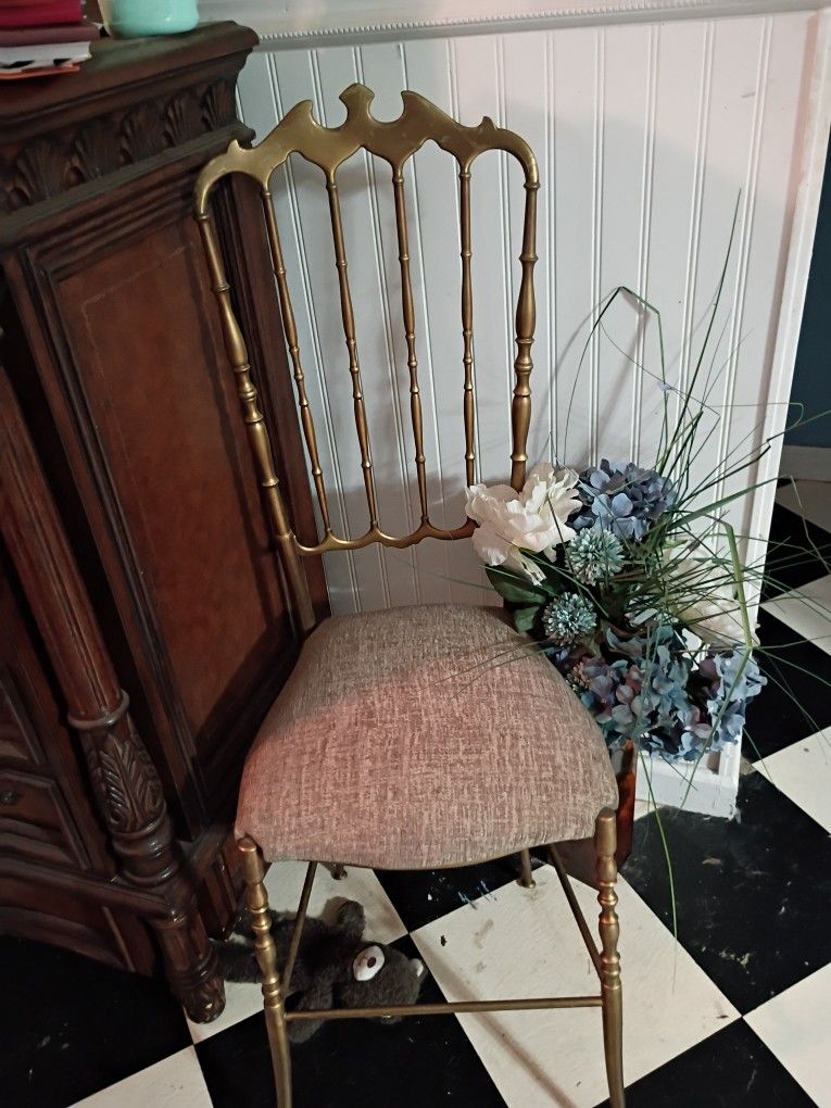 Single Italian Brass Chiavari Chair