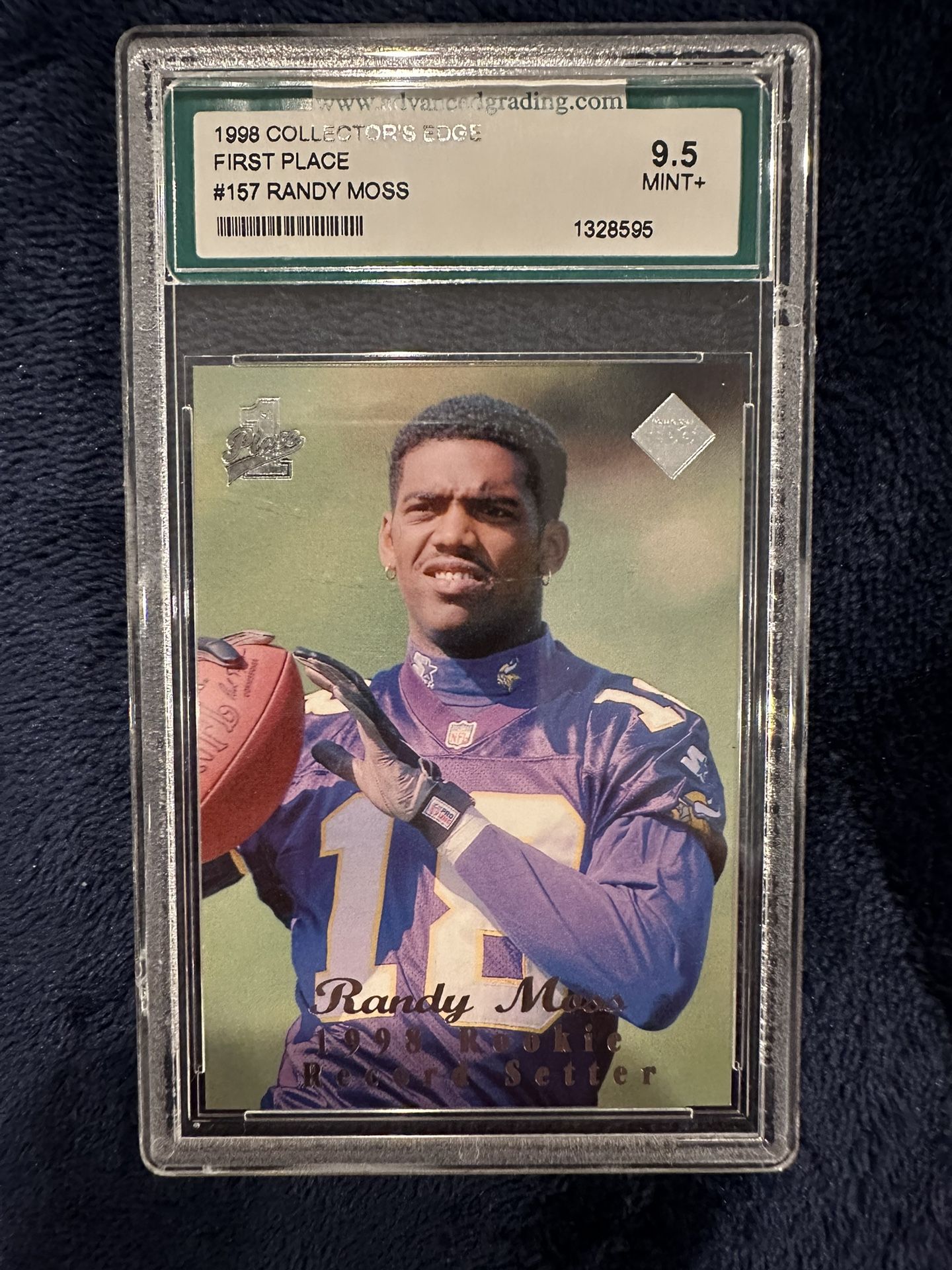1998 Collector's Edge 1st Place Randy Moss #157 Record Setter Rookie