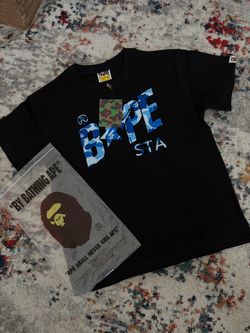 BAPE  Camo Logo T-Shirt Black