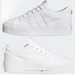 WOMENS ADIDAS NIZZA PLATFORM TRAINERS SIZE 7