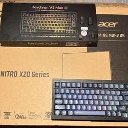 Gaming Keyboard And Monitor   
