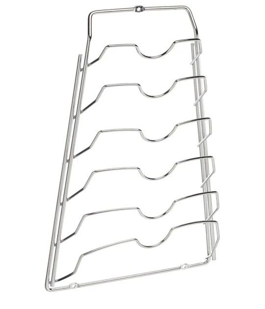 Wall Cabinet Door Mounted Pot Lid Rack