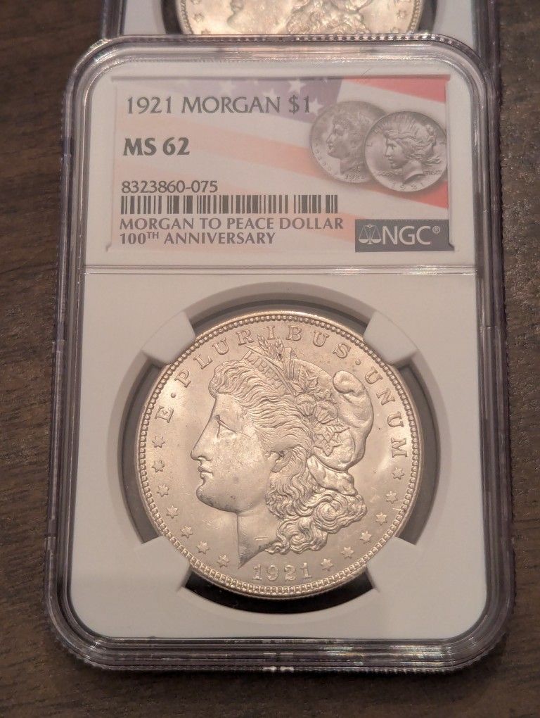 Graded MS 62 1921 P Morgan Dollar
