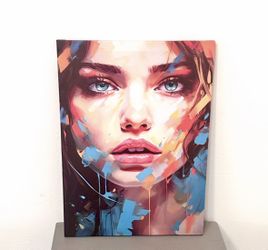 Abstract Woman Wall Art Canvas Ready To Hang.  Please Read Description 