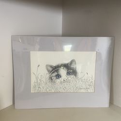 Charcoal Cat Art