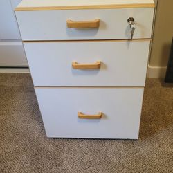 Desk Cabinet 3 Drawers (Bottom Is File Cabinet)